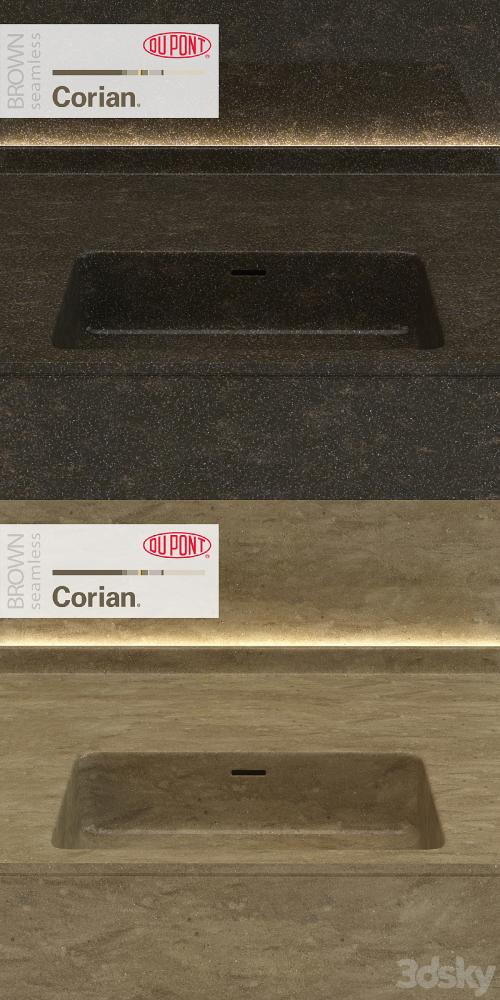 Dupont Corian Kitchen Countertops Brown 4