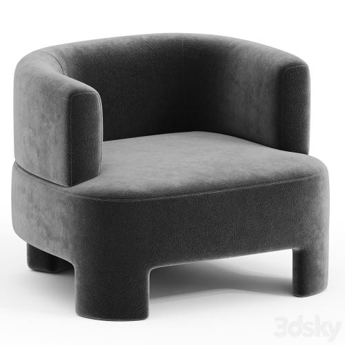 Fauteuil velours Darrel