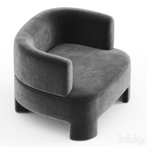 Fauteuil velours Darrel