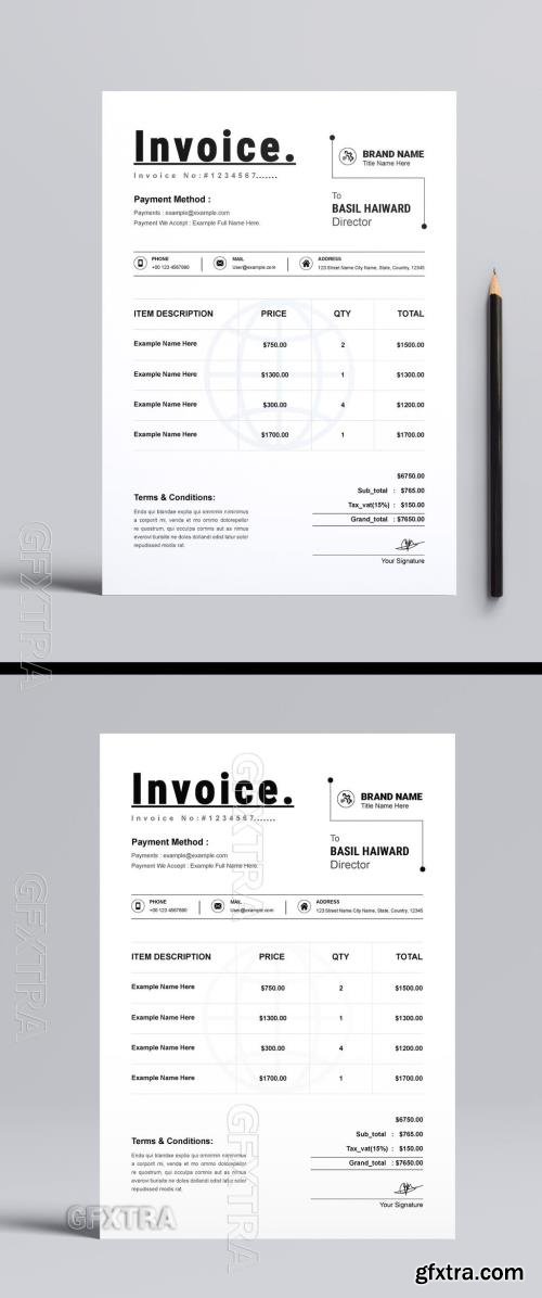 Business Invoice Design Template Layout 766100082