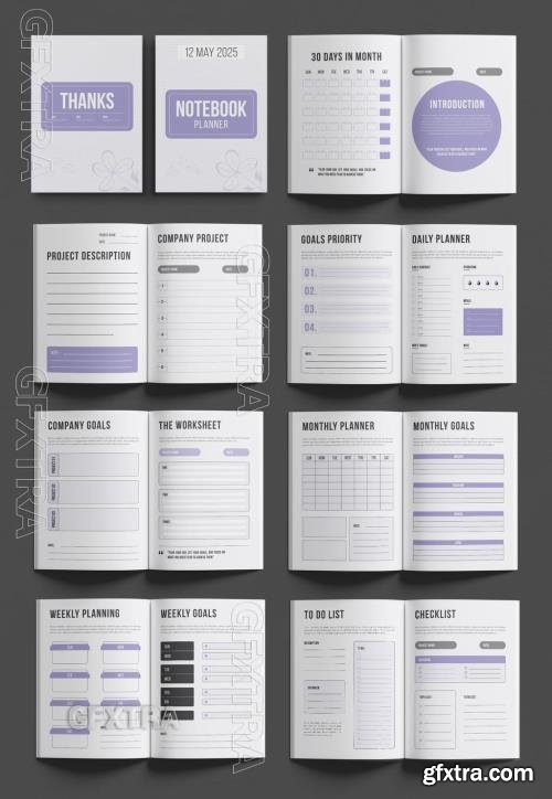 Creative Notebook Planner Template 766100064