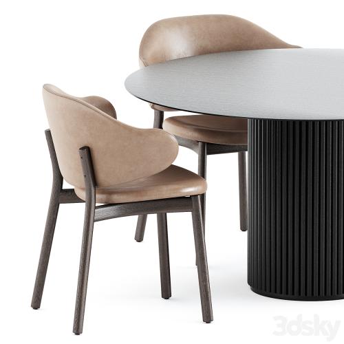 Holly chairs by Calligaris and Palais Royal table by Asplund