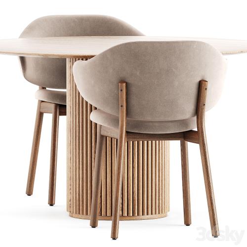 Holly chairs by Calligaris and Palais Royal table by Asplund