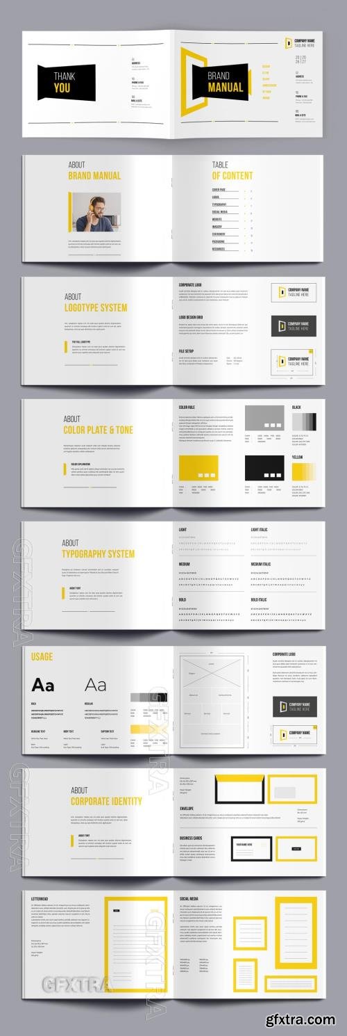 Brand Manual Template Design Landscape 761169964