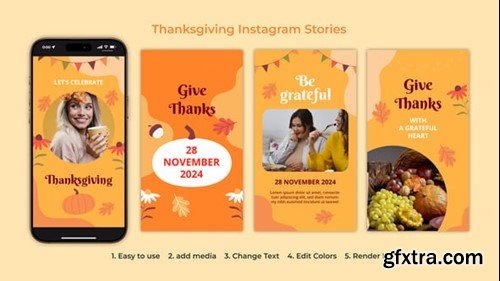 Videohive Thanksgiving Instagram Stories 54892921