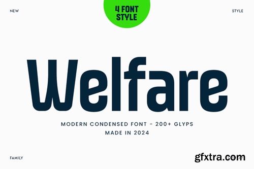 Welfare - Modern Condensed Font JWB4C9M