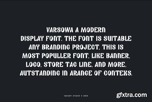 Varsowa - Modern Sans Font 6J6JGGT