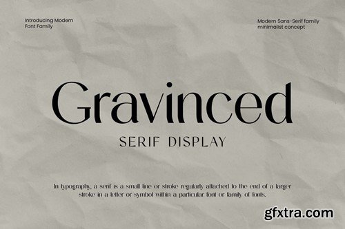 Gravinced Serif Display Font GT3FBQP