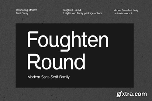 Foughten Round Modern Sans Serif Family Font RYEB6MB