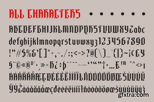 Falcone – Gothic Font Z96557Z