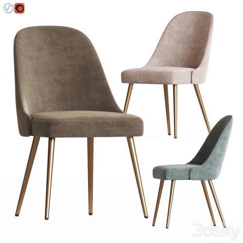 Mid-Century Upholstered Dining Chair Metal Legs Westelm