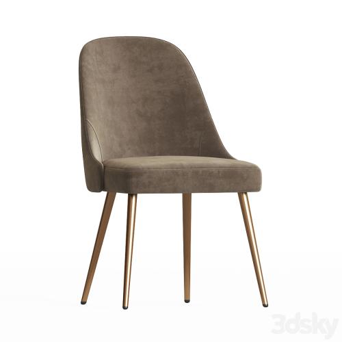 Mid-Century Upholstered Dining Chair Metal Legs Westelm