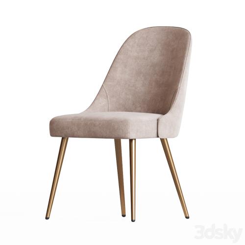 Mid-Century Upholstered Dining Chair Metal Legs Westelm