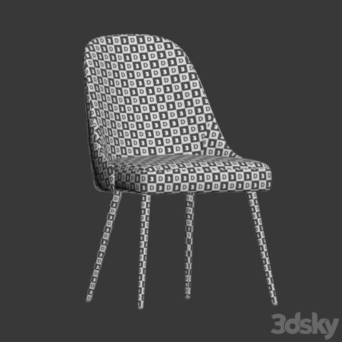 Mid-Century Upholstered Dining Chair Metal Legs Westelm