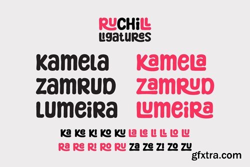 Ruchill – Fun Ligature Font KLWR3DS