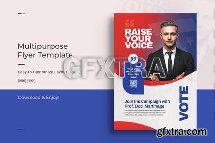 Political Campaign Flyer Design Template KMLCP2H