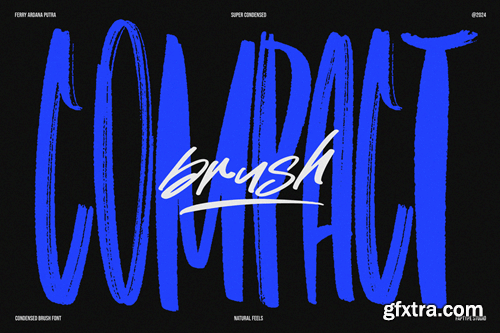 Compact Brush | Condensed Brush Branding logo Font JGN2PRP