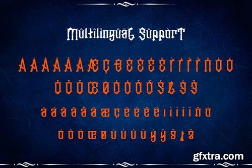 Zeularys - Font Decorative Blackletter N94A89R