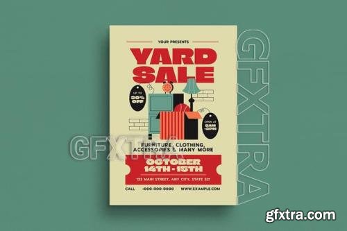 Retro Yard Sale Event Flyer FN3V73M