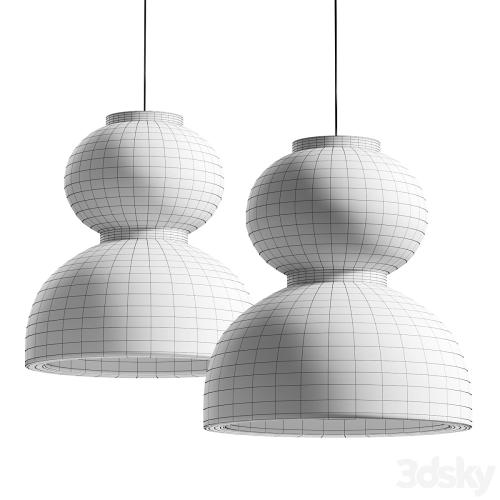 Japandi Lantern Shaped Pendant Light