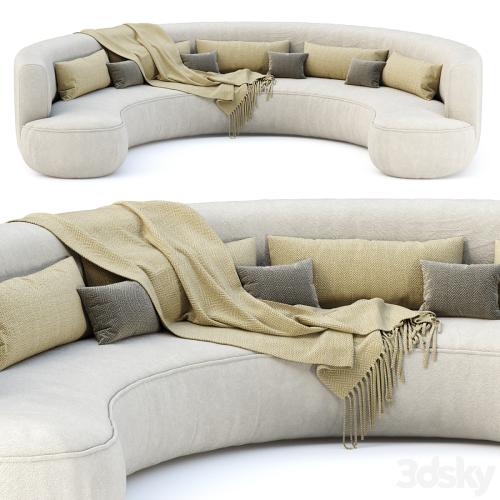 Jenifer restaurant lounge sofa JR19 / Pounded restaurant sofa