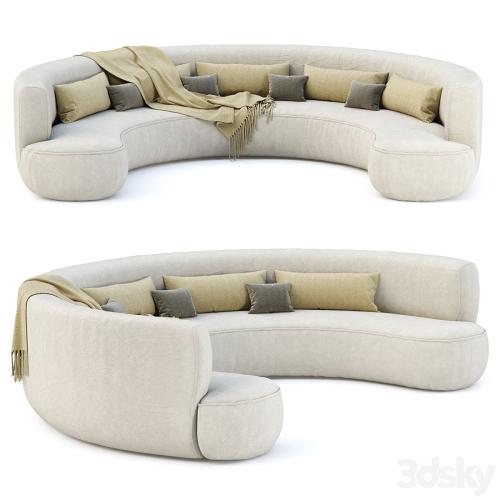 Jenifer restaurant lounge sofa JR19 / Pounded restaurant sofa