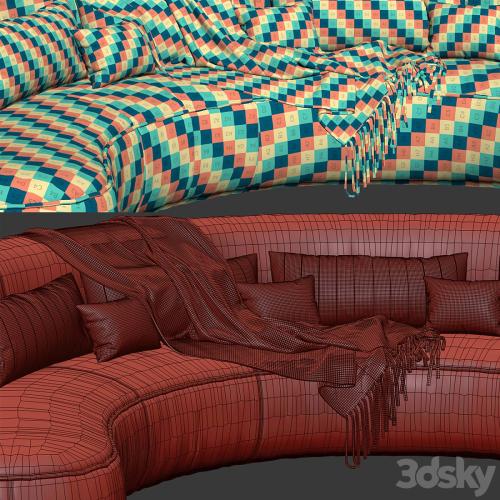 Jenifer restaurant lounge sofa JR19 / Pounded restaurant sofa