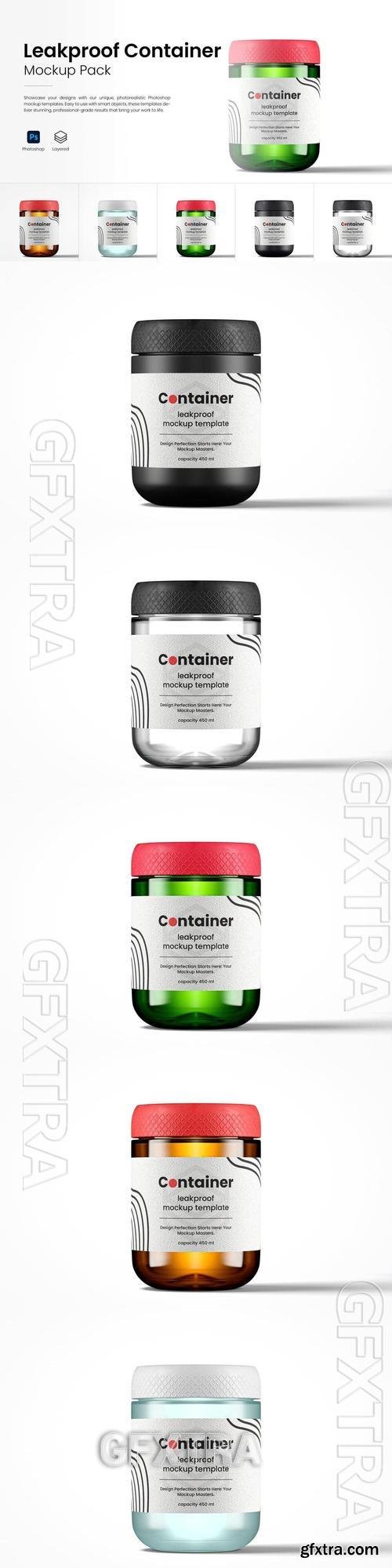 Leak Proof Container Jar Mockup Pack 69WVBNN