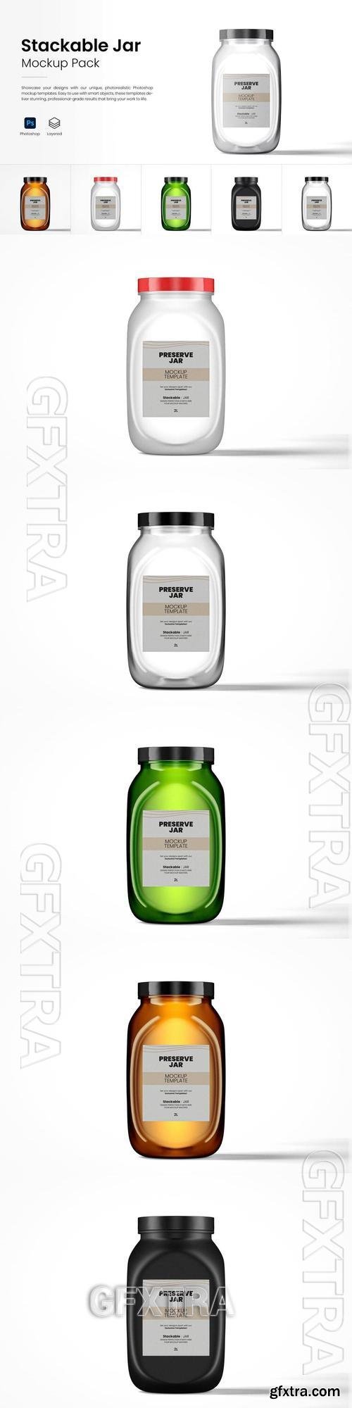 Stackable Jar Mockup Pack PQ63TYU