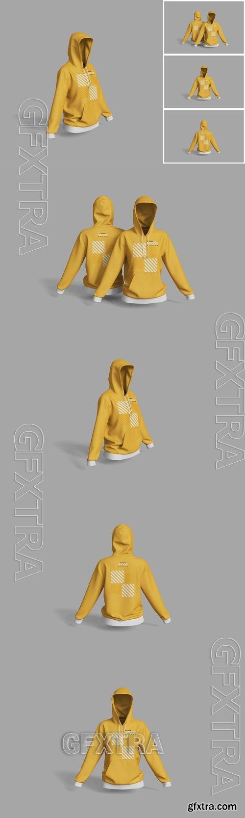 Women Hoodie Mockup X6VDLKY