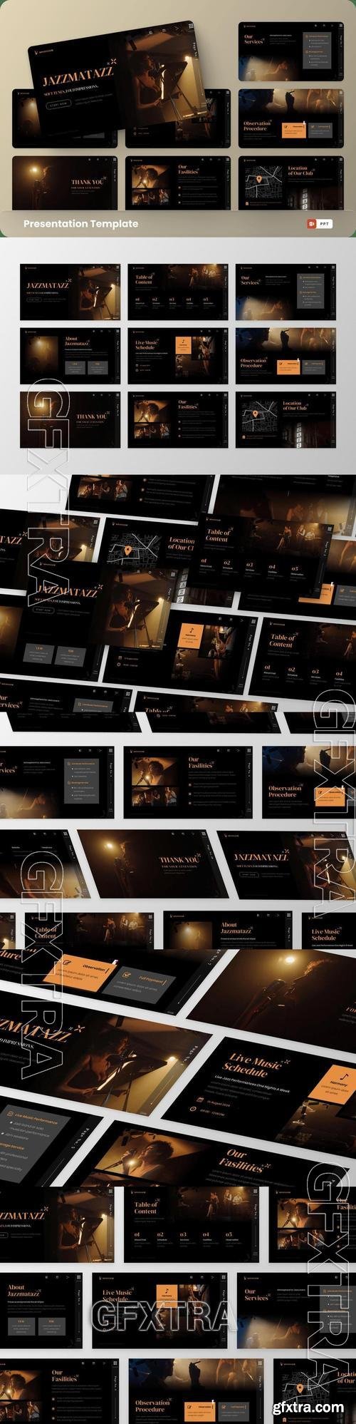 Jazzmatazz- Music PowerPoint Template K7S47C4