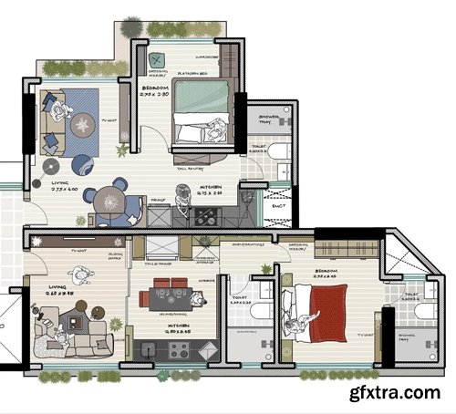 Interior Furniture Layout for Morpholio Trace