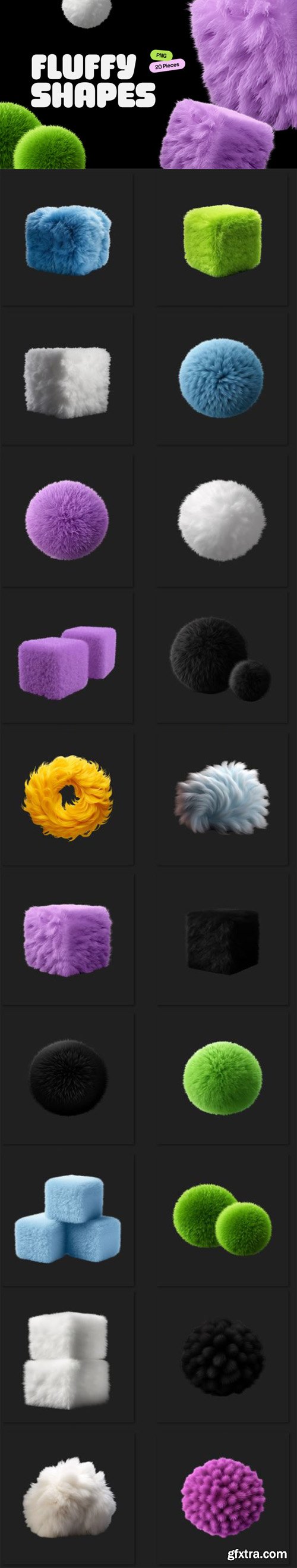 20 Fluffy Shapes