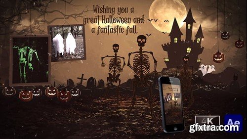 Videohive Halloween Intro Skeleton Dance 54897696