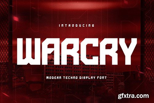 Warcry Techno Display Font C636M8G