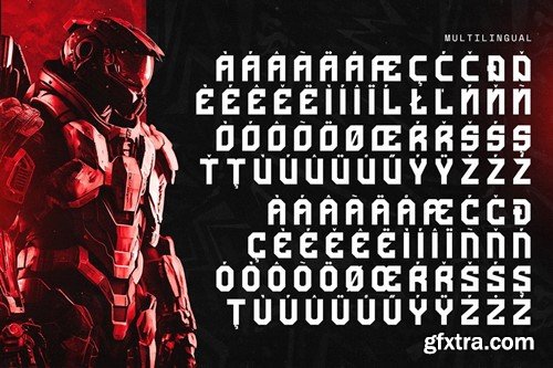 Warcry Techno Display Font C636M8G