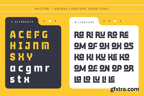 Rector - Unique Ligature Sci-fi Futuristic Font F8VBDUY