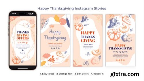 Videohive Happy Thanksgiving Instagram Stories 54909044