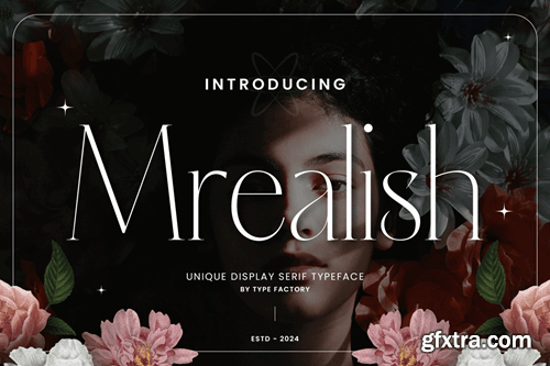 Mrealish - Unique Display Serif Typeface LGAK8RN