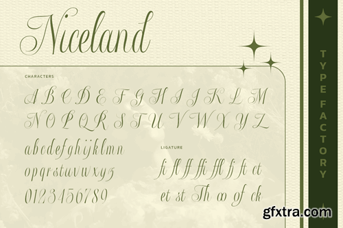 Niceland - Calligraphic Typeface 3QE2FHL