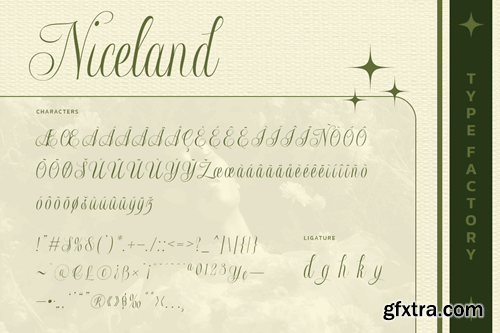 Niceland - Calligraphic Typeface 3QE2FHL