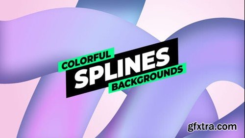 Videohive Gradient Splines Backgrounds 54967517