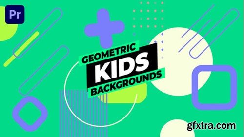 Videohive Geometric Kids Backgrounds 54984783