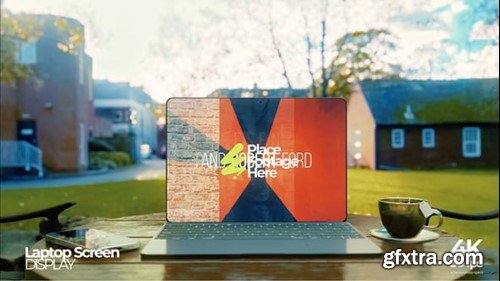 Videohive Laptop Screen In The Lawn Mockup 55001430