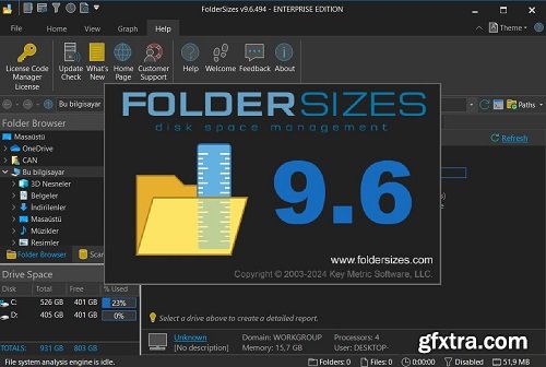 Key Metric FolderSizes 9.6.494 Enterprise Portable