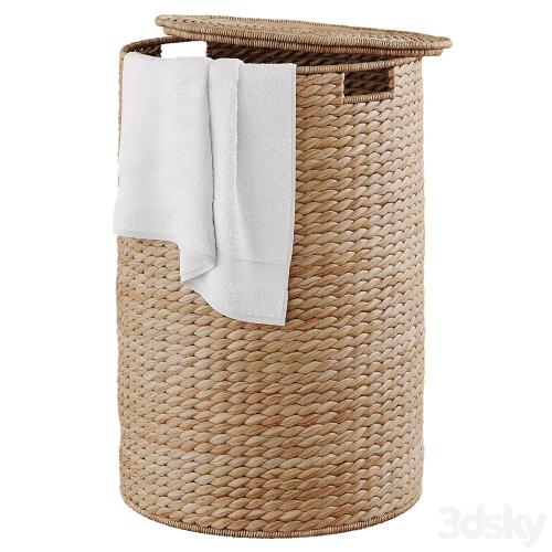 Wicker laundry baskets