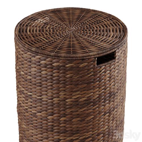 Wicker laundry baskets