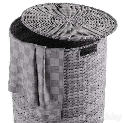 Wicker laundry baskets