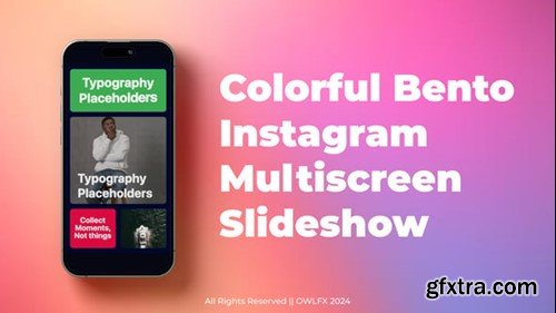 Videohive Colorful Bento Instagram Multiscreen Slideshow 54946190