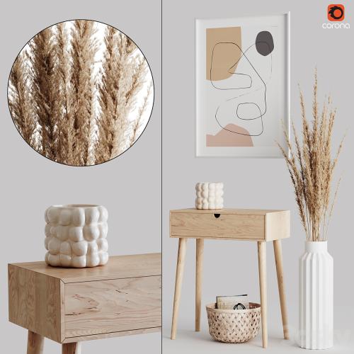 Decoration Set 04 pampas & Console